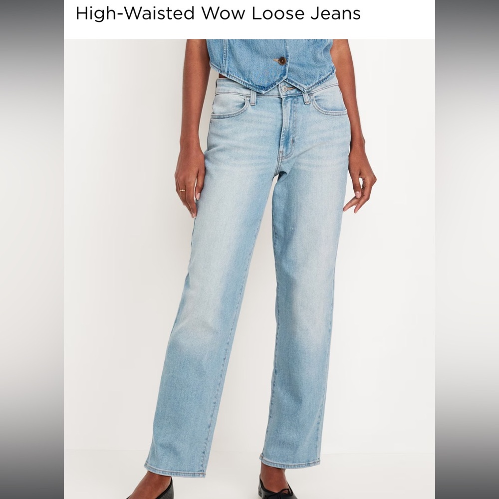 Old Navy Jeans High Rise Wow Loose NWT - Picture 2 of 10